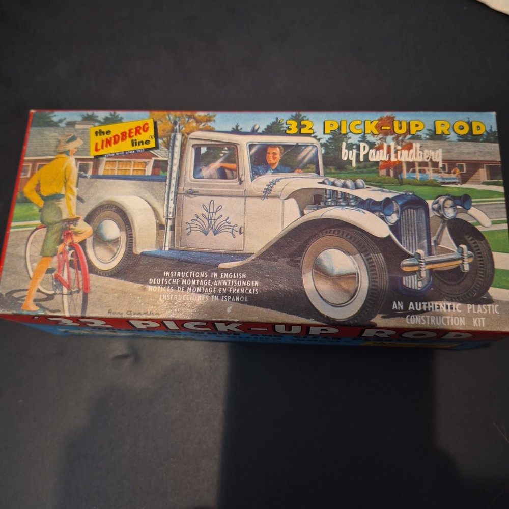 VTG UNBUILT 1960s LINDBERG 1932 32 FORD PICK-UP TRUCK HOT ROD 603-69