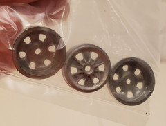 SHELBY COBRA DAYTONA MODEL GUNZE SANGYO METAL PART PARTS FRONT WHEEL WHEELS M 18