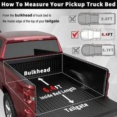 Soft Quad Truck Bed Tonneau Cover Compatible for 2002-2025 2026 Dodge Ram 1500 F