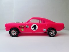 VINTAGE 70s Ford Mustang Processed Plastics Mach 1 Pink Dealership Model A23