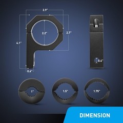 Nilight 4PCS LED Light Bar Mount Bracket Clamp Roof Roll Cage Holder