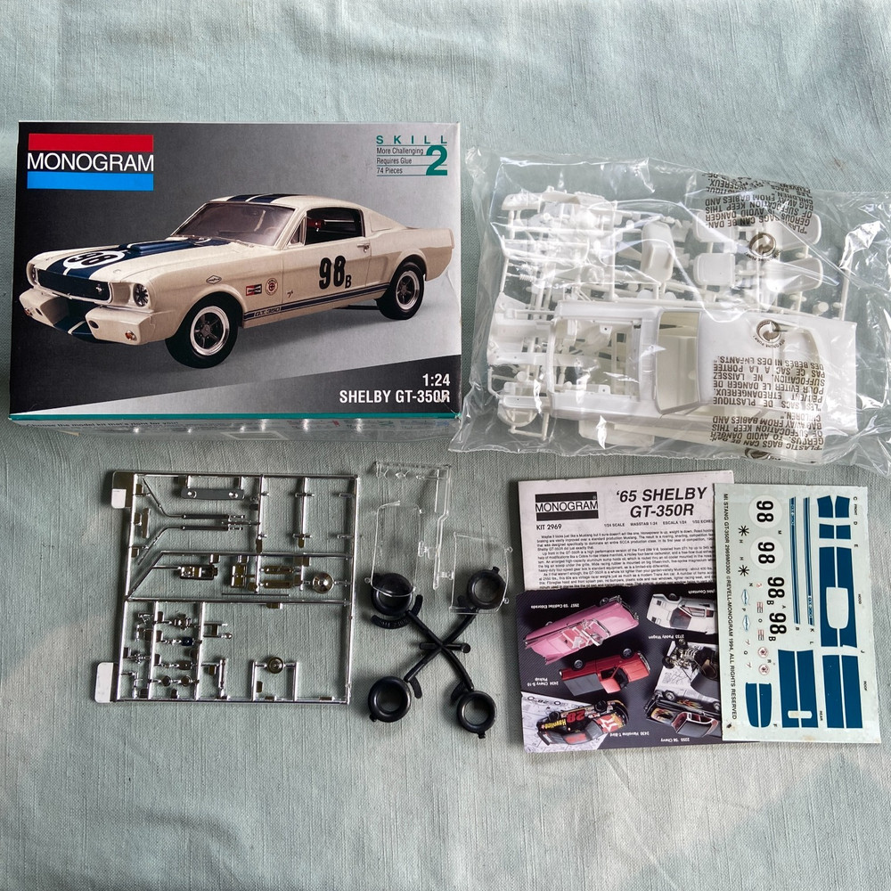 Monogram 1965 Ford Mustang Shelby GT-350R Model Kit New UnSealed 1:24 1994 VTG
