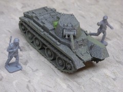 MIR / Roco Minitank Compatible WWII Russian bT-7 & Airfix Soldiers Lot#7421B©