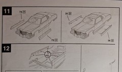 84 CADILLAC COUPE LOWRIDER ROCKER PANEL MOLDING – REVELL MODEL CAR KIT PARTS LOT