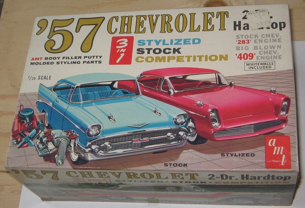 AMT 1957 Chevrolet HT Styline Orig Kit # T757 ’60s Issue in Box 57 Chevy