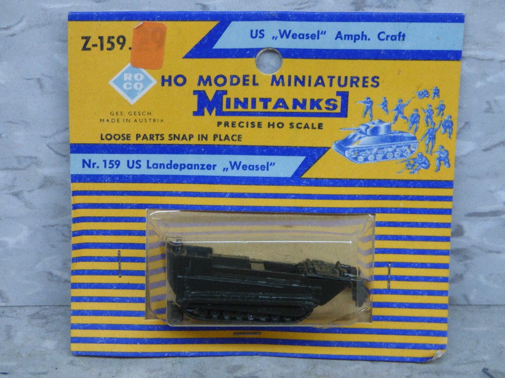 Roco Minitanks (NEW) 1/87 Z-159 WWII US Weasel Amphibious Armore Craft Lot#5331K