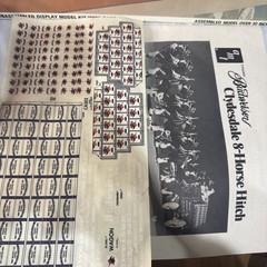 vtg AMT Budweiser Clydesdale 8-horse hitch Model Kit ERTL Unbuilt Sealed Bags
