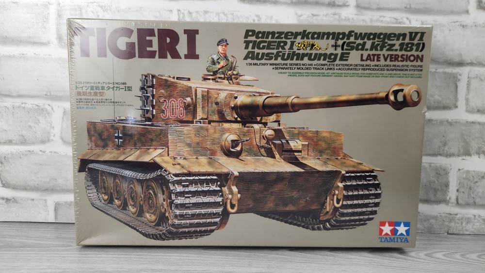 Tamiya 35146 Tiger 1 Sd.kfz.181 Late Version Tank 1/35 Plastic Model Kit Sealed