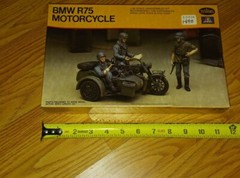 BMW R75 MOTORCYLE MODEL KIT WWII ORIGINAL FACTORY SEALED 1979 TESTORS ITALERIA