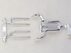 1950 Ford Convertible CUSTOM BUMPERETTES & NERF BARS from AMT 1:25 Model Kit 50
