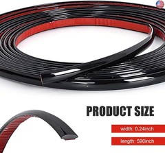 MLY 43FT Car Trim Molding, Glossy Black Car Exterior and Interior Molding Trim,