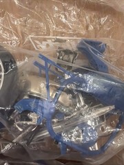 Vintage Model Motorcycle Parts Lot Misc Blue Bikes