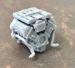 Resin “Mustang 5.0” Modern Ford Engine for scale model cars, 1/24 1/25