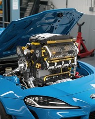 Karei V8 Engine Building Set – 1065 PCS Model Kit with Electric & Manual Modes