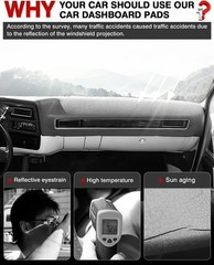 Dashboard Cover Mat for 1981-1991 Chevrolet Chevy C/K/R/V Series Blazer, GMC …
