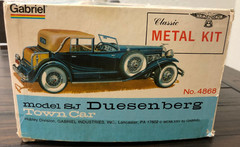 Vintage Hubley/Gabriel 1:18 Metal Kit 1928 Model J/SJ Duesenberg Town Car #4868