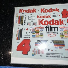 1/25 NASCAR Stock Car Chevrolet Kodak Film Decal Set #4