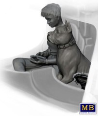 MASTER BOX 1/24 Truckers series Joni Johnson + Dog Plastic Model Figure Kit