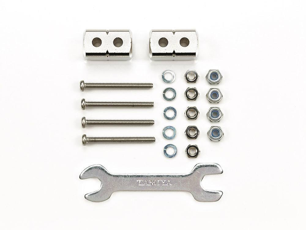 Tamiya MINI 4WD Upgrade SHORT MASS DAMPER BLOCK (8x8x14mm / 2PCS.) SILVER 95488