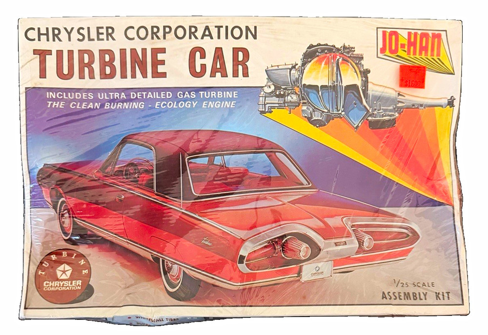 Jo-Han Chrysler Turbine Car GC-300 1:25 Model Kit Opening HoodDoorsTrunk Sealed