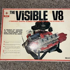 60’s Renewal NO. 802 The Visible V8 Engine ASSEMBLY Kit -IN ORIGINAL BOX -AS IS