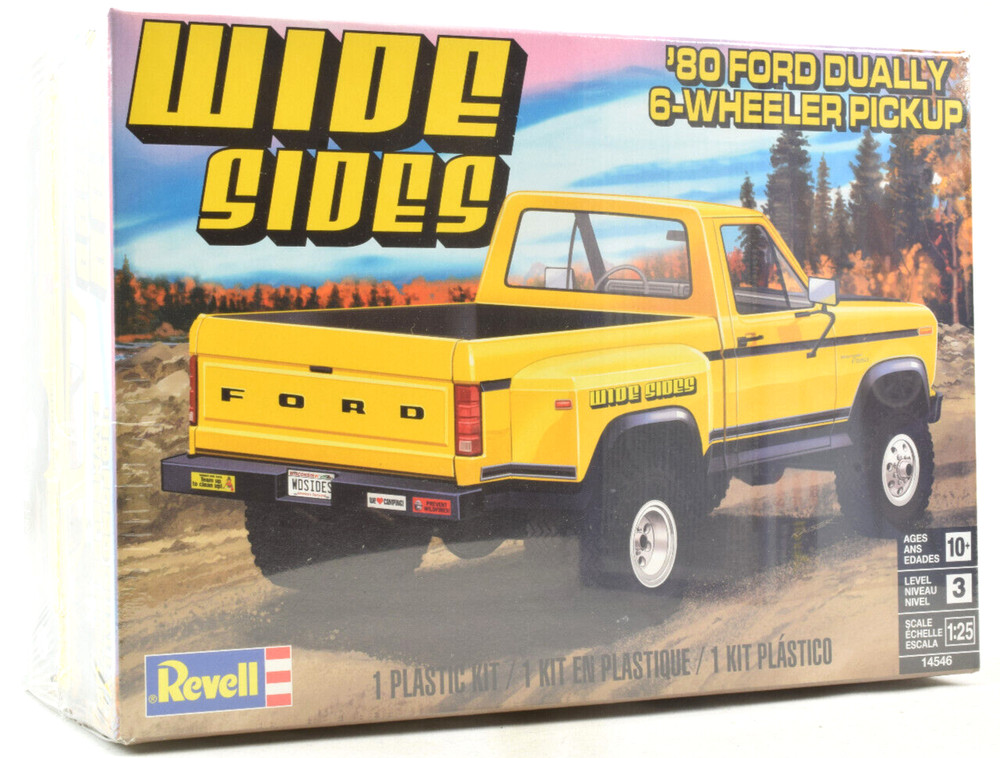 Revell “Wide Sides” 1980 Ford Dually 6-Wheeler Pickup Truck 1/25 Model Kit 14546