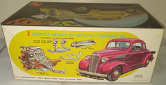 1970’S AMT 1937 CHEVY GASSER SUPERCHARGED 454 ORIGINAL MODEL KIT # T288-225 MIB