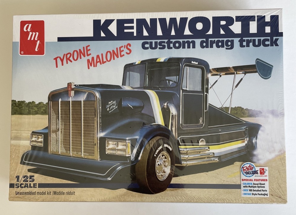 AMT 1157/06 Kenworth Tyrone Malone’s Custom Drag Truck Model Kit, 1/25 Sealed