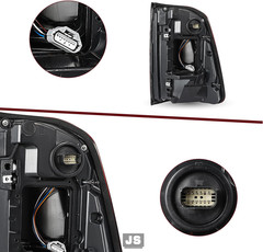 LED Tail Light Assembly Compatible with 2019-2024 Dodge Ram 1500 with Blind Spot