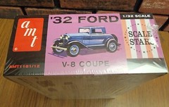 AMT Scale Stars 1932 ’32 Ford V-8 Coupe 1/32 Scale Model Kit AMT1181/12 SEALED