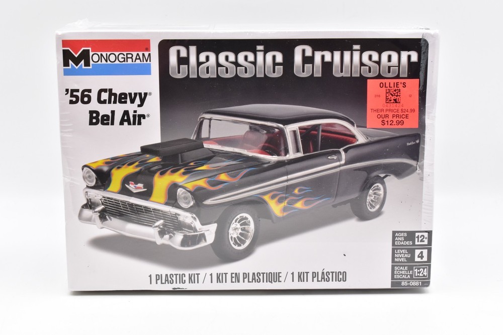 MONOGRAM CLASSIC CRUISER ‘56 CHEVY BEL AIR z 1:24 SCALE KIT 85-0881 SEALED