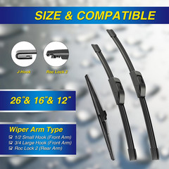 ® Silicone Windshield Wipers Replacement for 2019-2024 Toyota RAV4/ 2006-2015 Ma