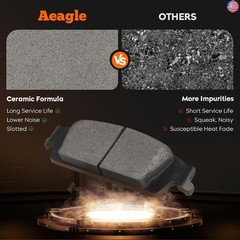 Front Semi-Metallic & Rear Ceramic Brake Pads for Chevy Silverado 1500