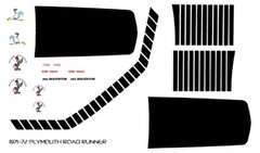 1971-72 Plymouth Road Runner Special Stripes 1/24th – 1/25th Scale Decals