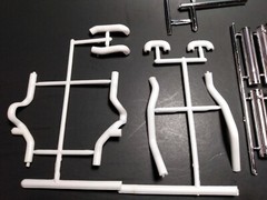AMT Kenworth W-925 Tractor 1/25 chrome exhaust pipes crossover big rig semi part