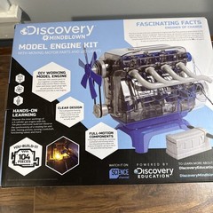 Discovery Mindblown Model Engine Building Kit 4 Cylinder Combustion Open Box NEW