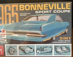 AMT 1965 Bonneville Sport Coupe Model, 1/25 Scale, 3 in 1 Kit, NIB, #1260/12