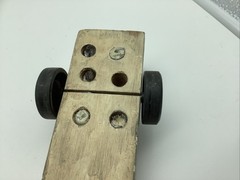 Lot of 2 Vintage Pinewood Derby Race Cars for Parts or Repair Cub Scout Free S/H