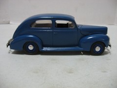 AMT Blue 1939 Ford Tudor Sedan 1/25 Scale Built Model Kit #240
