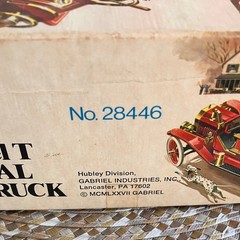 Gabriel Hubley Die-Cast Metal Kit 1914 Model T Chemical Hose Truck Firetruck