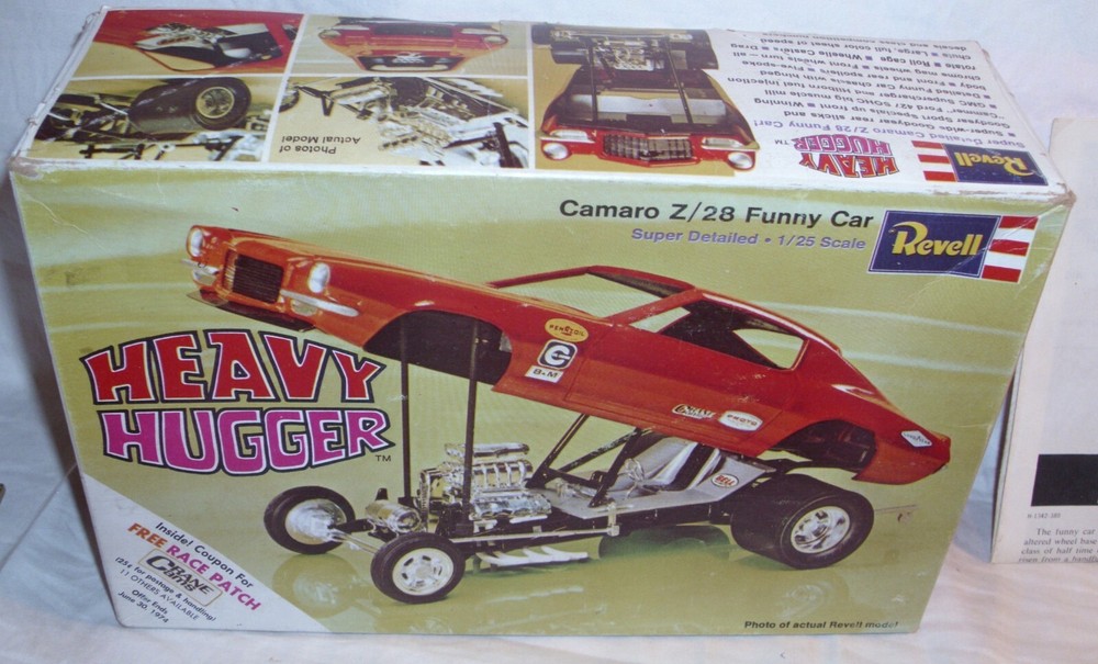 REVELL HEAVY HUGGER CAMARO Z28 FUNNY CAR MODEL KIT 1:25 1970 H-1342