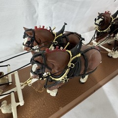 VTG AMT Budweiser Clydesdales 8 Horse & Red Wagon Hitch Kit Built Plastic 35.5”