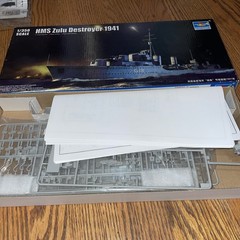Trumpeter 1/350 05332 HMS Zulu Destroyer 1941- LOOK -Started & Ready To Finish !