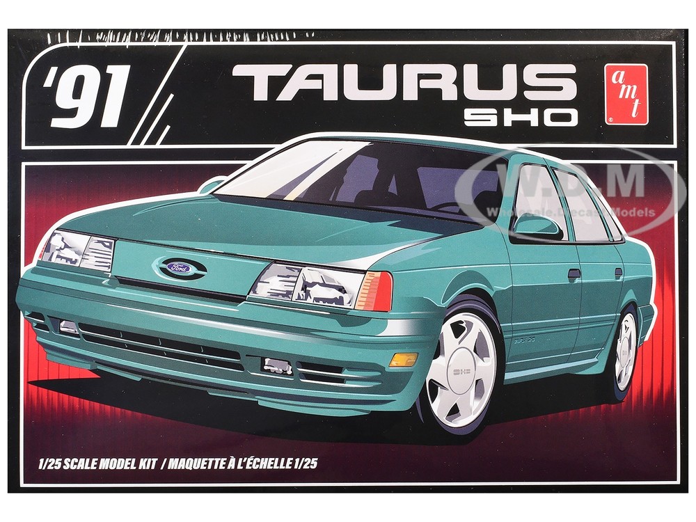 SKILL 2 MODEL KIT 1991 FORD TAURUS SHO 1/25 SCALE MODEL CAR BY AMT AMT1554 M