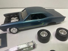 1/25-1/24 1966 CHEVROLET CHEVELLE BLUE BUILT PARTS MODEL CAR KIT