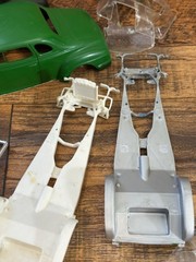 VINTAGE AMT 1941 PLYMOUTH COUPE JUNKYARD MODEL LOT SEE PICS RAT ROD PARTS MOPAR