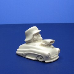 Jimmy Flintstone Lil Shitzz resin Surfer Numbskull aboard a ’49 Merc LS8