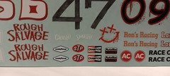 4X GTO Monte 66 Impala 65 Fairlane Modified Stocker 1/25 Race Car Decal Sheet