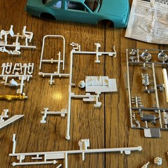 Built Model Car, 1987 Monogram Stock Car STARTED, INCOMPLETE, MODIFIED For Parts