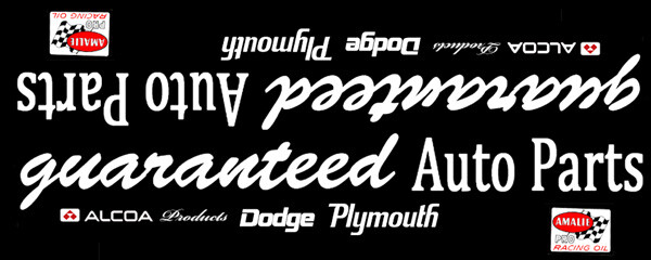 Guaranteed Auto Parts 1960’s Plymouth NHRA Drag 1/43rd Scale Waterslide Decals